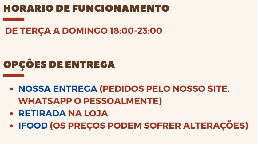 Horário de funcionamento